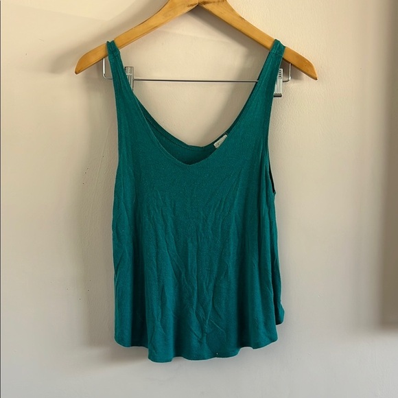 Blue Relaxed Sleeveless Tank Top - Picture 1 of 5